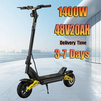 OOTD S10 E Scooters 1400W 48V20AH Lithium Battery Front And Rear Disc Brakes Electric Scooter 10 Inch All terrain E Scooter