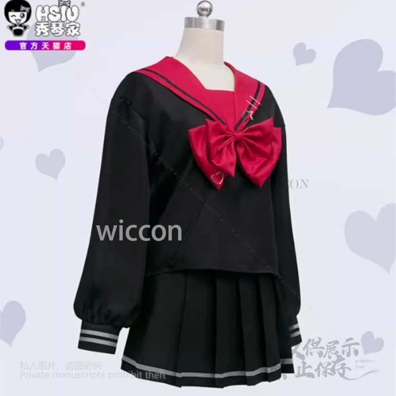 Juego de Anime NEEDY GIRL Rain/ Ame OVERDOSE, disfraz de Cosplay, vestido negro JK, uniforme para mujer, fiesta de Halloween, juego de rol personalizado
