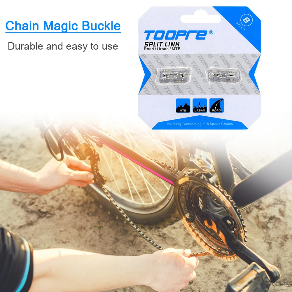 TOOPRE 2Pair Bicycle Chain Connector Lock Quick Link Road Bike Joint Magic Buckle MTB Accessories Cycling Link 6/7/8/9/10/11/12S