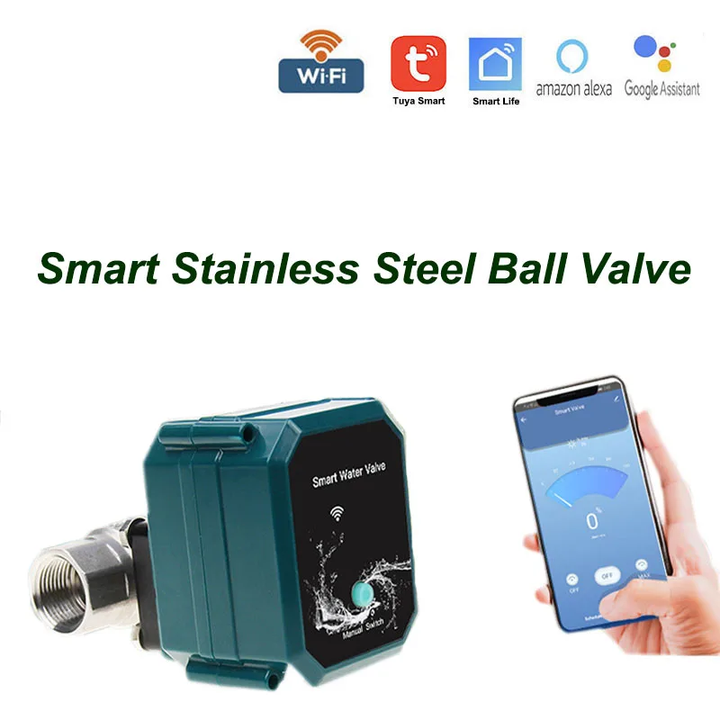 

Tuya WiFi Smart Water Ball Valve Timing Water Volume Adjustment Smart Switch Ball Valve Works With Alexa Google Home