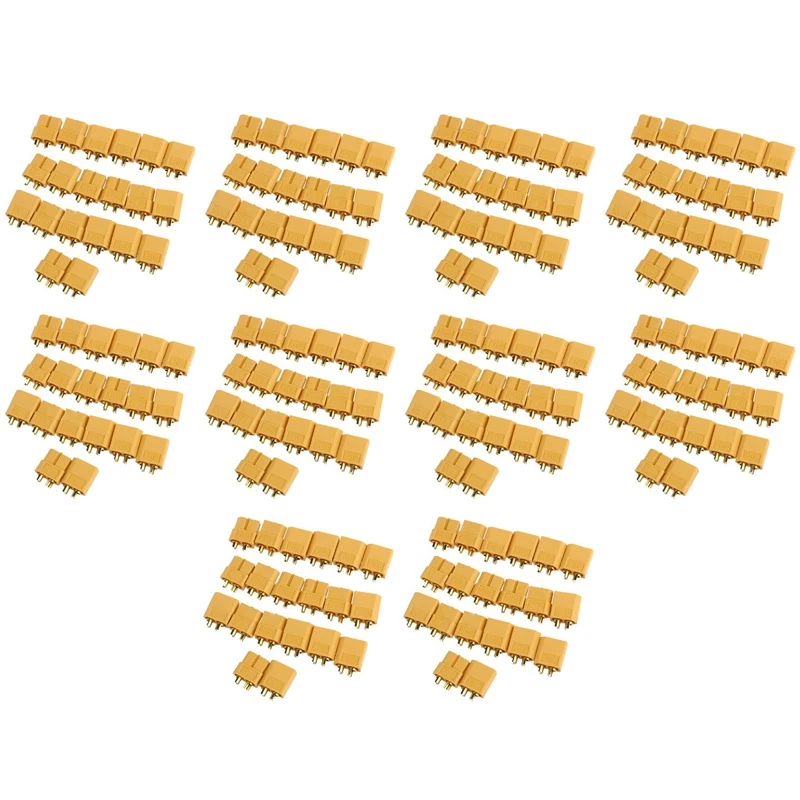 100 Pairs XT60 Female / Male Bullet Connectors For RC Battery