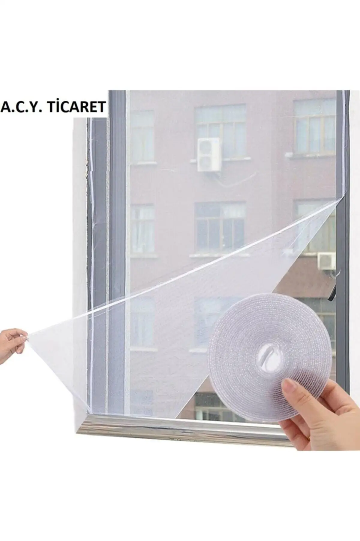 Ready made Window Fly Screen 4 Mt Tape Gift hot-Pluggable Tulle 100X150 Cm