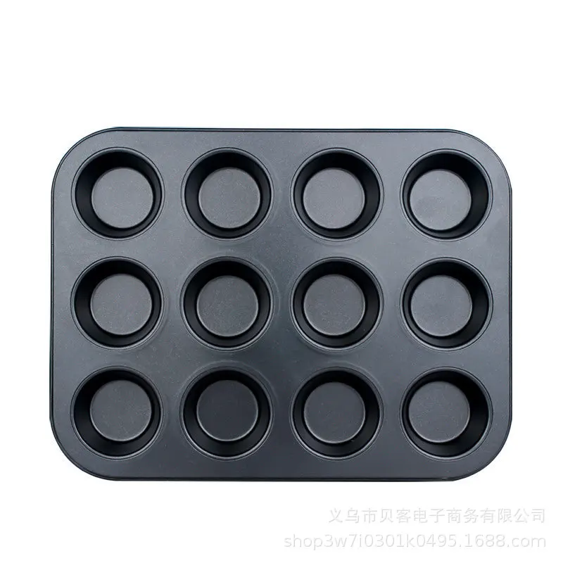DIY Cake Baking Tools Steel Cupcake Mold Egg Tart Baking Tray Muffin Cake Mould 25X19cm