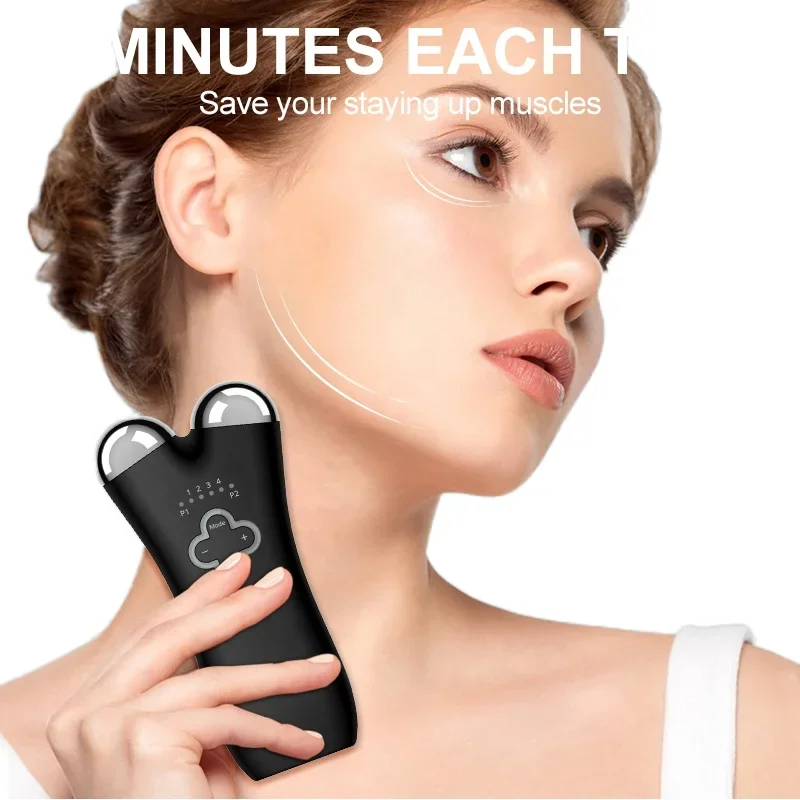 

Портативный массажер для лица 4-в-1, новый дизайн, ABS Y-образный микротоковый светодиодный ручной косметический прибор для омоложения кожи, морщин EMS