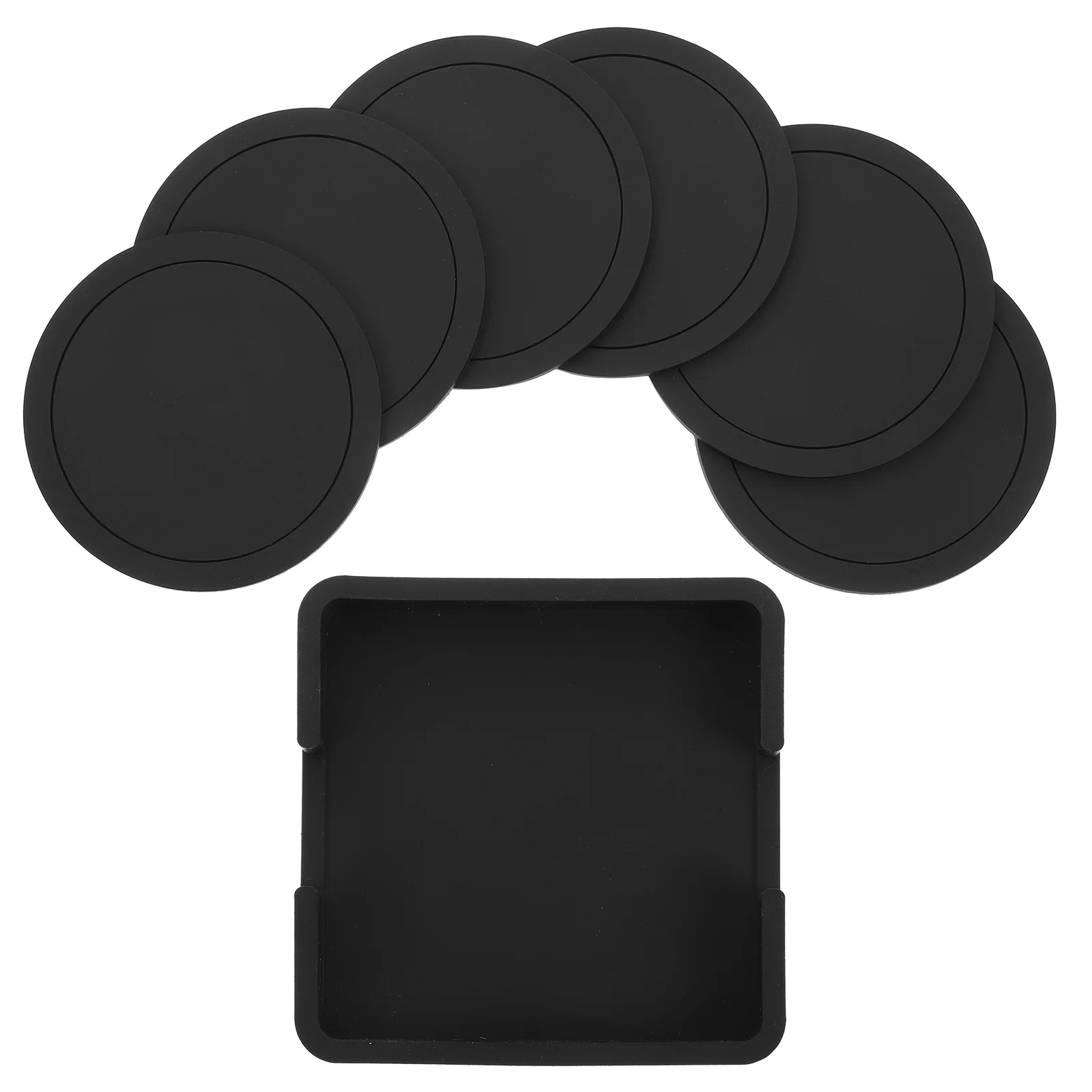 

Silicone Cup Mats Thickened Heat Insulated Non-Skid Coasters for Home Restaurant Coffee Shop Decorative Heat Resistant Cup Pads