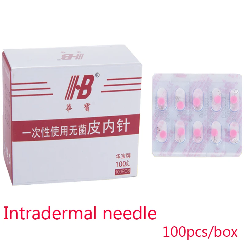 

100pcs 0.16*5mm 0.22*5mm disposable painless intradermal needle ear acupuncture needles skin press needle beauty massage