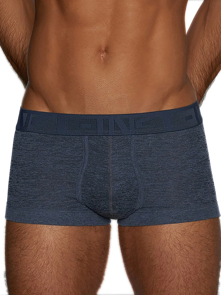 CIN2 Roupa íntima masculina de algodão com cintura baixa, absorvente de suor, cuecas sexy em formato de U, calças confortáveis ​​e respiráveis
