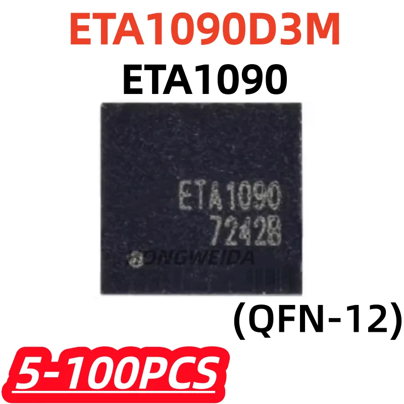 5-100Pcs/lot 100% New ETA1090D3M ETA1090 5V/3A QFN High Current Built-in Current limiting Boost Converter Original