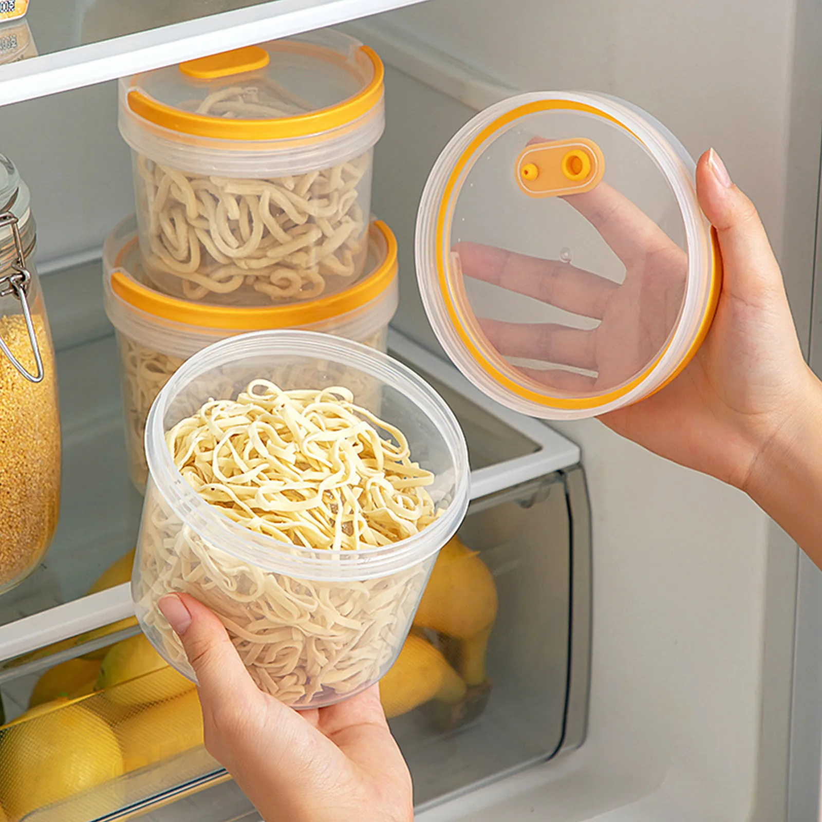 

Food Storage Box Airtight Plastic Clear Grain Container Large Capacity Cereal Beans Storage Kitchen Organizer Food Sealed Box