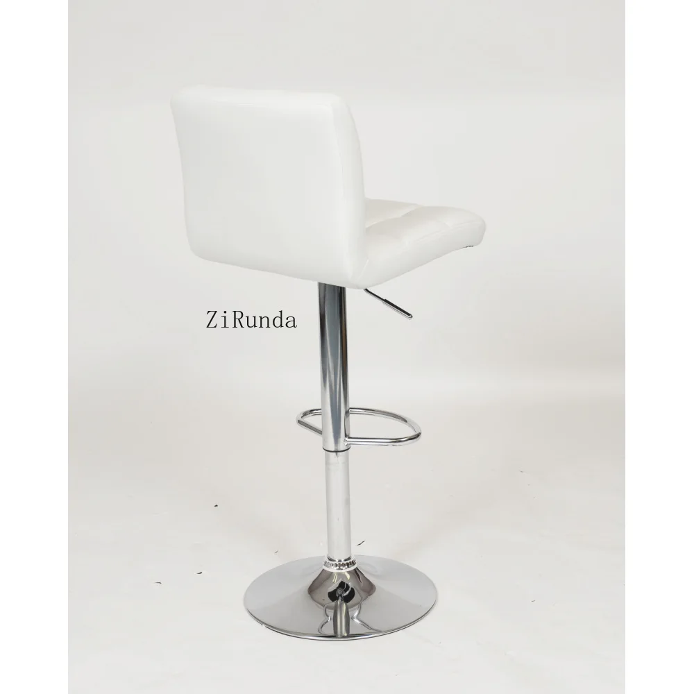 Draaibare kunstleren verstelbare hydraulische barkruk, set van 2, wit