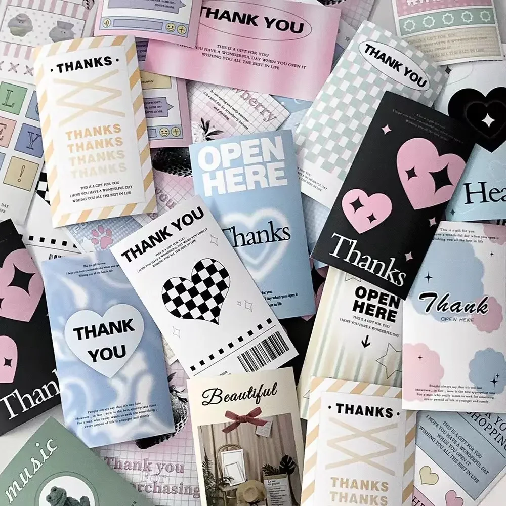 300Pcs Korean INS English Sealing Stickers Kpop Idol 3 Inch Photocard Packing Aircraft Box Bubble Bag DIY Decor Label Stickers