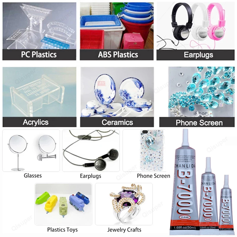 Glue Cell Phone Display Speaker Repair Textile Cloth Fabric Rhinestones Craft Jewelry Super Adhesive Zhanlida with Precision Tip