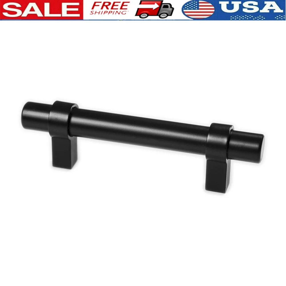 

30 Pack 5 Inch Matte Black Stainless Steel Cabinet Pulls 3 Inch Hole Center Easy Installation Durable Handles