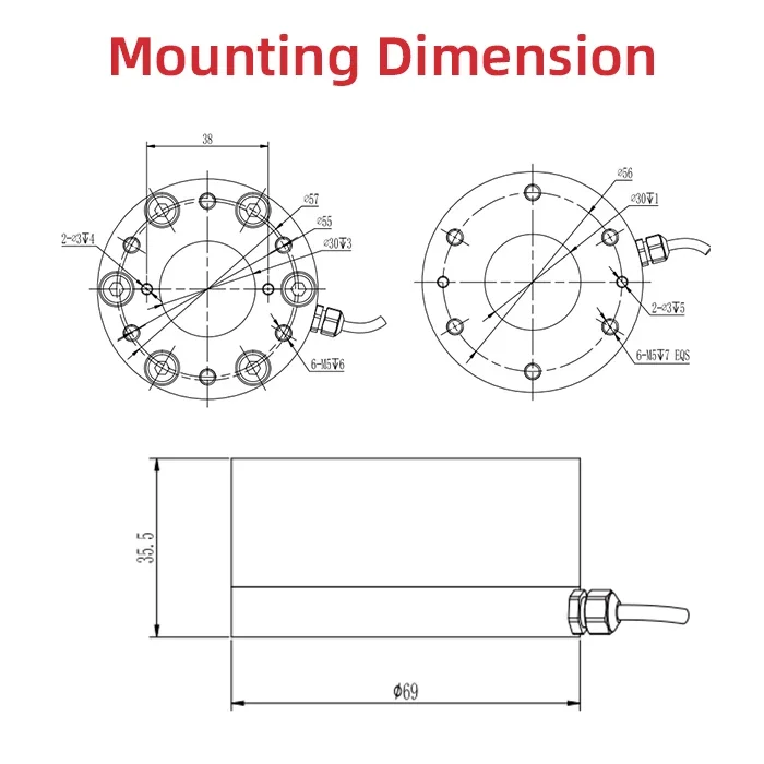 2025 Premium Products 6-Achsen-Wägezelle für das Kraftmesssystem des Roboterarms