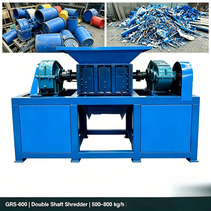 Industrial Automatic Shredder GRS600 500 800 Kg/H Scrap Aluminum Copper Stainless Steel Alloy Motor Engine Bearing High