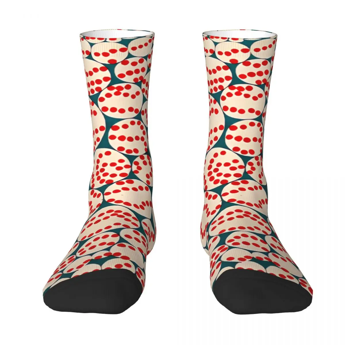 White Liner Yayoi Kusama Japanese Artist Unisex Winter Socks Windproof Happy Socks Street Style Crazy Sock