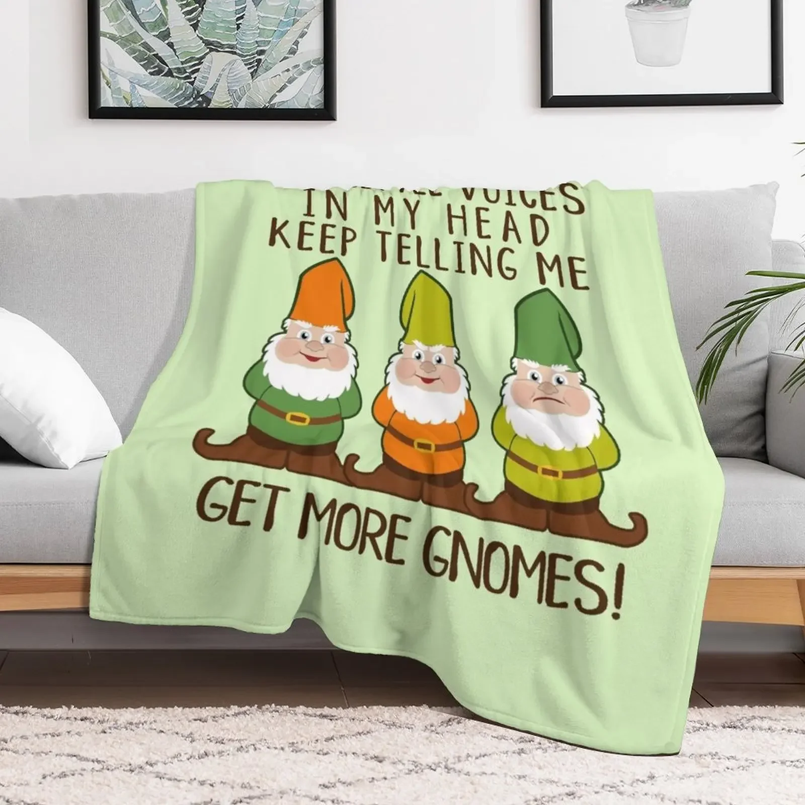 The Littles Voices Get More Gnomes Throw Blanket Soft Solid Color Blanket for Couch Bed
