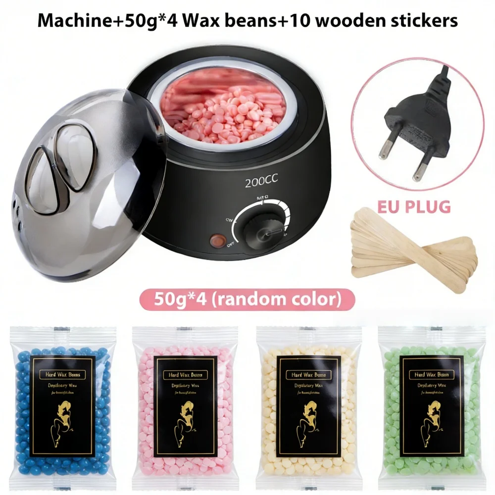 200CC Wax Heater Warmer Ontharing Machine Voor Hand Voet Body Spa Epilator Paraffine Pot + Wax Bonen + wood Sticks
