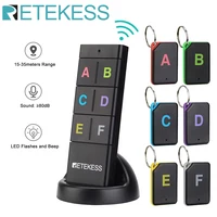 RETEKESS TH104 Buscador de llaves inalámbrico Localizador de llaves RF Rastreador de mascotas Cartera Rastreador Control remoto 1 Transmisor RF 6 Receptor