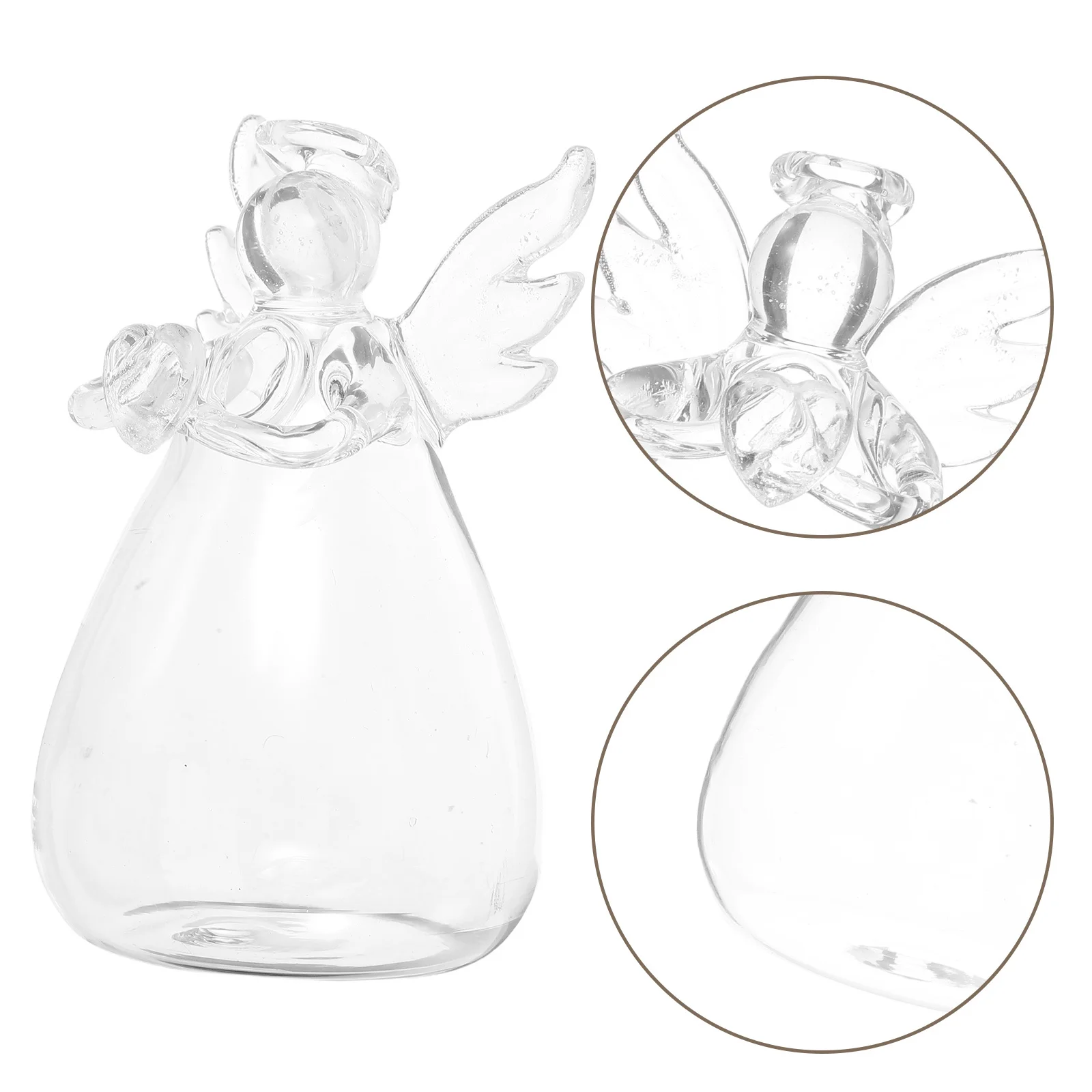 

2Pcs Angel Glass Flower Vases Creative Hydroponic Elegant Modern Floral Containers for Home Hotel Decor