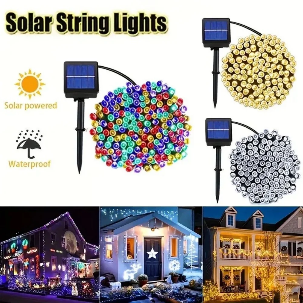 

Fairy String Lights Outdoor Garden Lamp 8 Mode Solar Powered Garland for Christmas Wedding Party Festoon Decor 100/200 LEDs