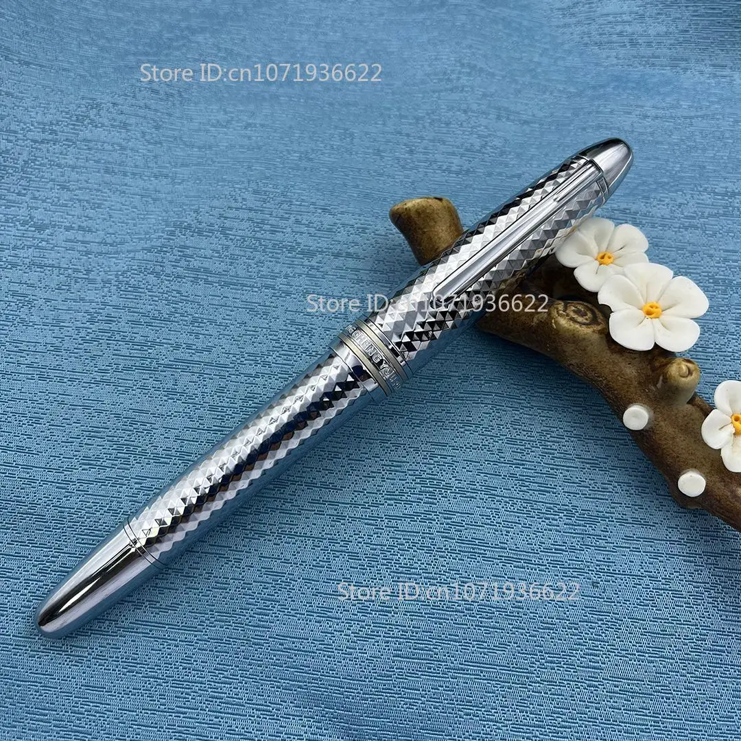 

Pengcheng 146 Prism Engraving Version Metal Fountain Pen F Nib Geometric Series Original Design Business Writing Gift Pen