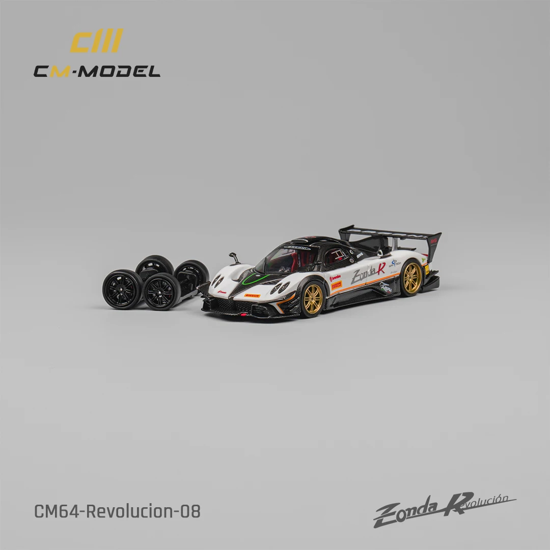 Modèle de voiture Zmoelle R Evolucion Track, course blanche, modèle moulé sous pression, pré-commande, 1:64, CM