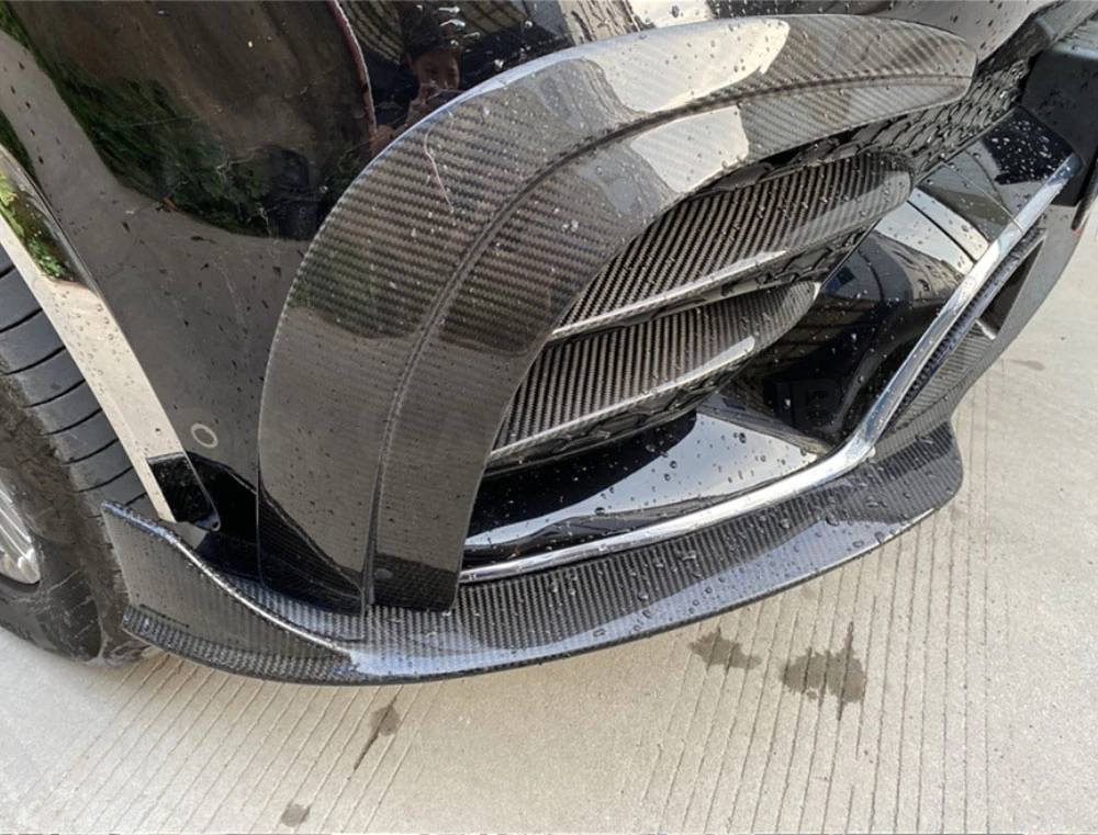 

2pcs Dry Carbon Fiber for Mercedes Benz GLE Class W167 GLE53 AMG SUV 2020 UP Front Fog Lamp Fin Splitters Air Vents Trim Canards