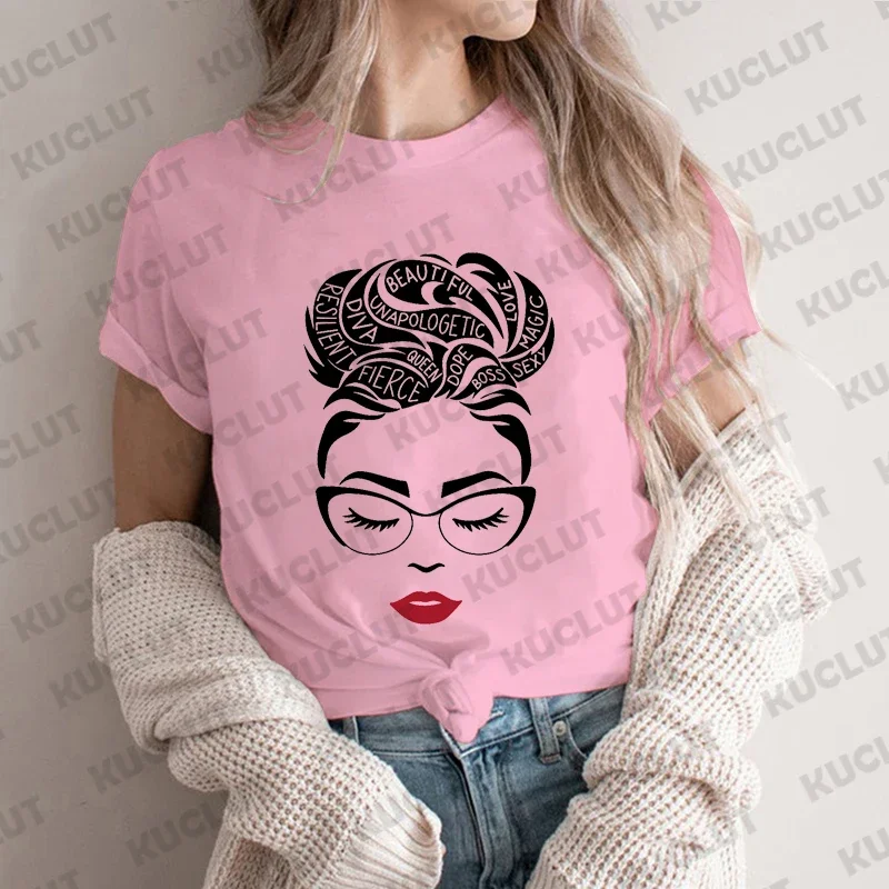 Black Queen Shirts for Women Clothing Black Girl Magic T-shirts Tops Strong Women Tee Tshirts Black Girl Clothing Short Sleeve