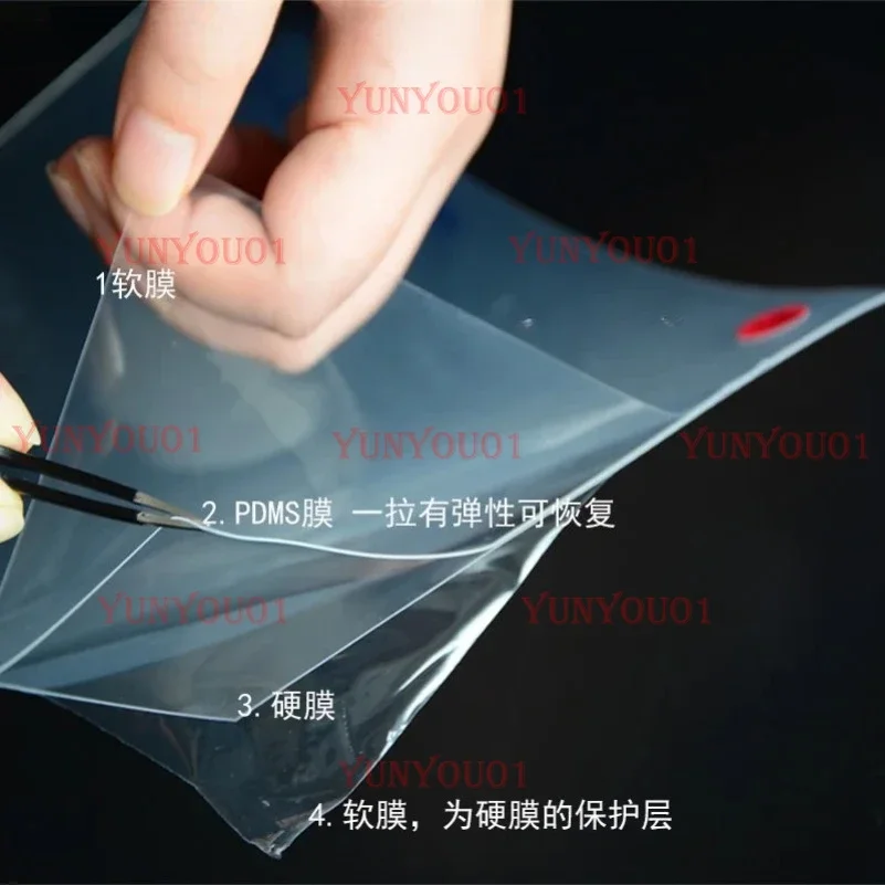 20-600um PDMS Film Polydimethylsiloxane Elastomer Film Transparent, Hydrophobic and Breathable