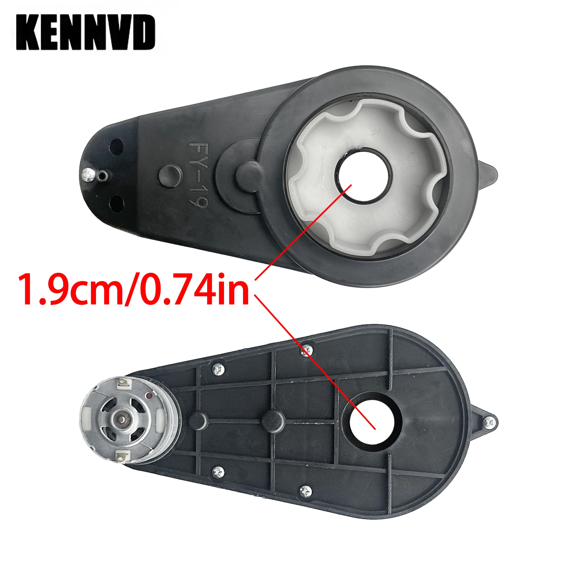 1.9 センチメートル 0.74 インチ口径 6V 12V 24V RS550 高速子供電動乗り物おもちゃの車メタルギアモーターギアボックスエンジンアクセサリー