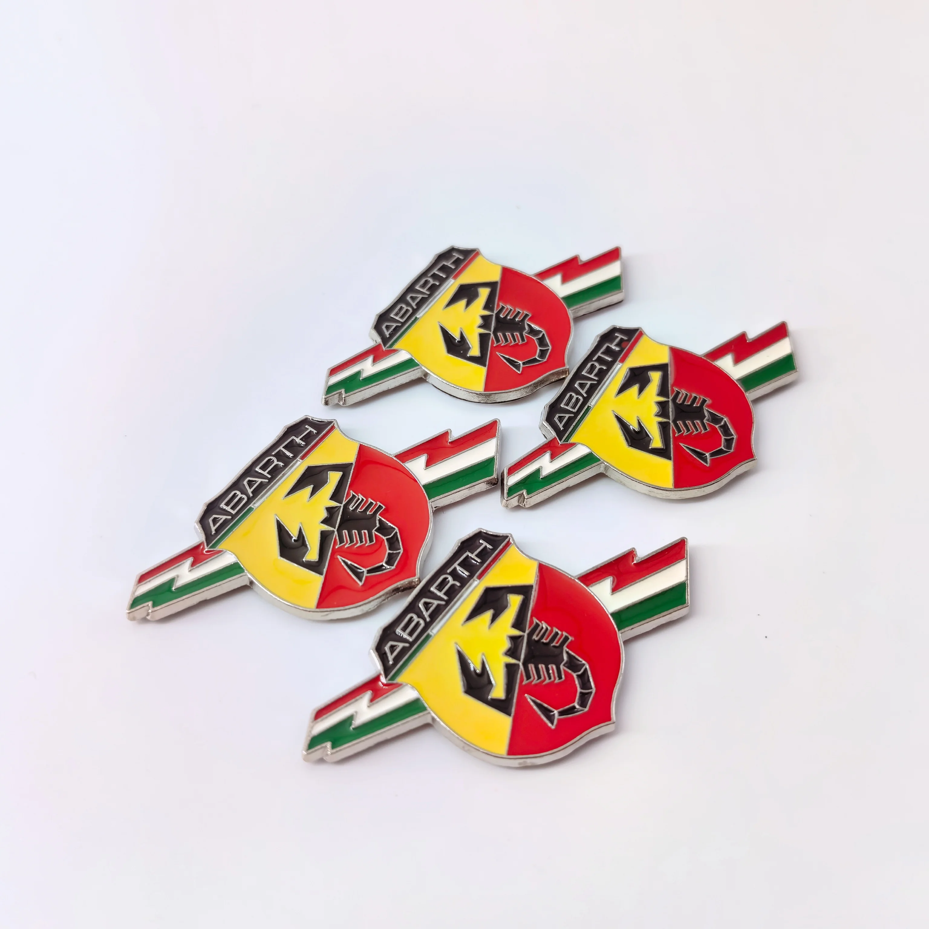 

10pcs Fiat 3D Car Sticker Auto Side Wing Badge Emblem Trunk Decal for Abarth 500 124 125 595 Punto Bravo Scorpion Accessories