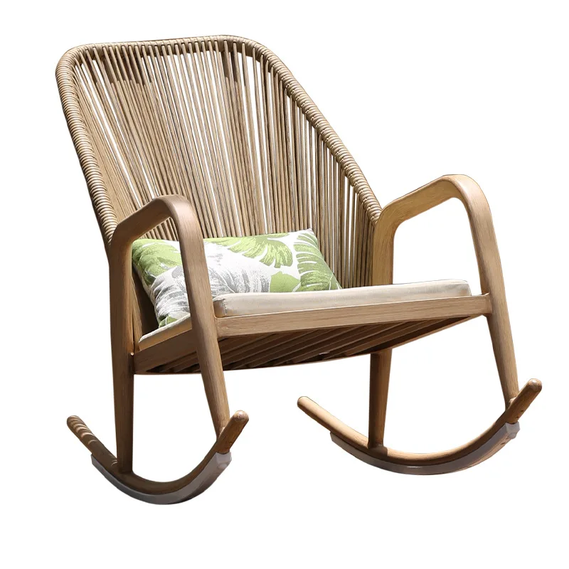 

Household, indoor leisure rattan chair, simple rocking chair combination