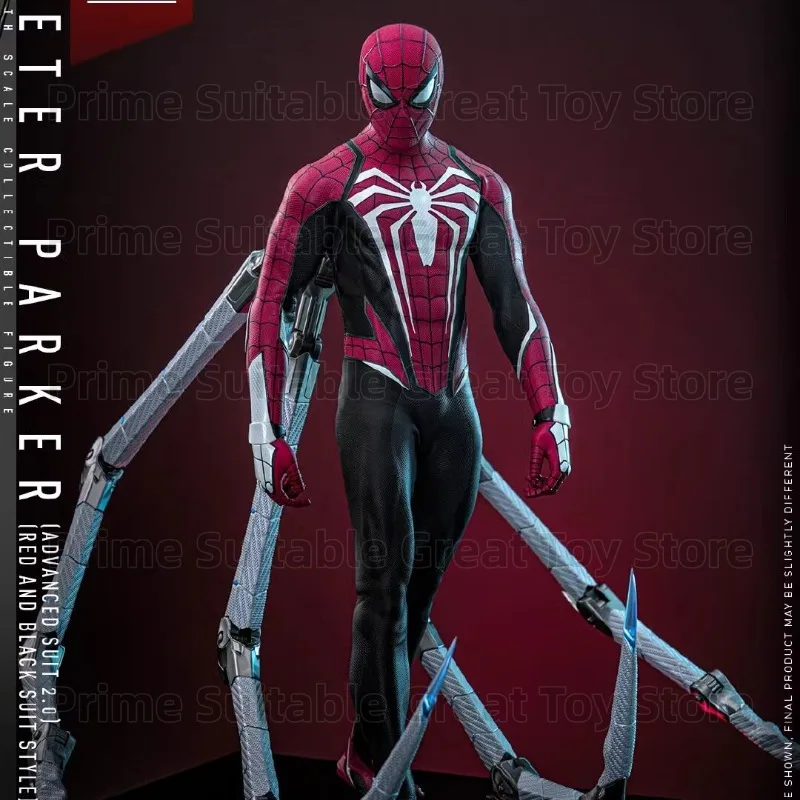 【In Stock】Original HOTTOYS HT VGM66 Peter Parker Advanced Suit 2.0 Red and Black Edition Spider-Man Game Gift&Collection