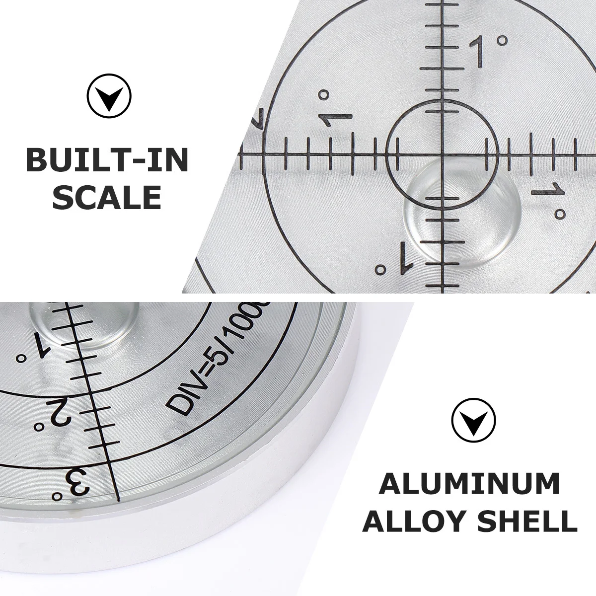 金属液体円形水準器小型耐久性のあるポータブル水平気泡水準器測量マッピング建設用