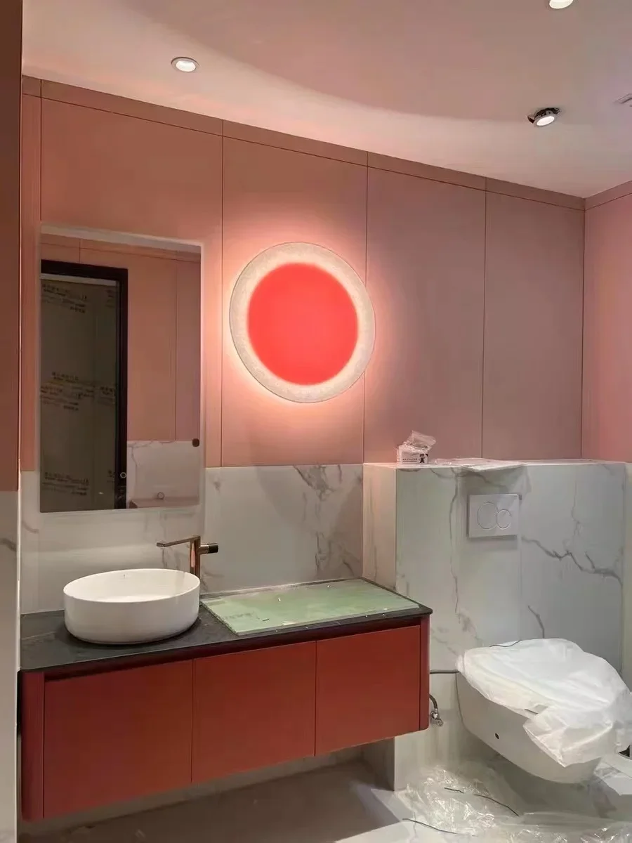 

Contemporary Minimalist Creative Style Mood Moon Wall Lamp Led Art Living Room Bedroom Color Interior Decoration Light