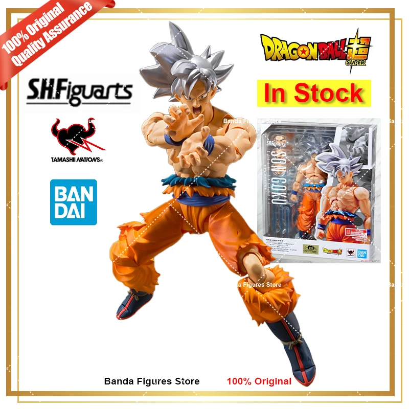 Original Bandai S.H.Figuarts Shf Reissue Dragon Ball Super Son Goku Ultra Instinct In Stock Anime Collection Figures Model Toys