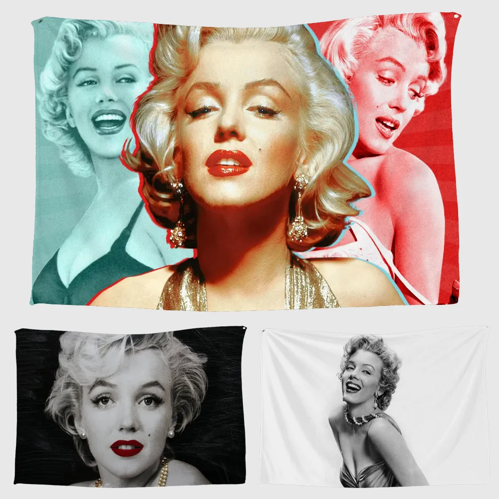 HOT M-Marilyn Monroe Tapestry Print Wall Tapestry Fabric Home Wall Rug Carpets Hanging Big Couch Blanket