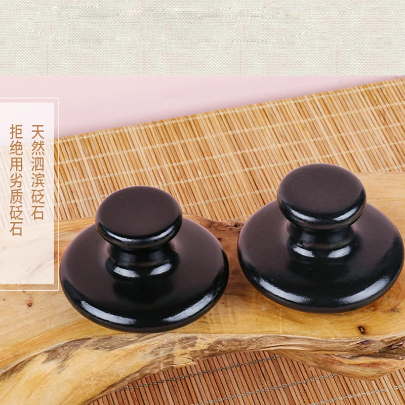 Spa Massage stones for body Face massage Natural Stone Mushroom Shape facial Massager tools Gua Sha Scraper Lava Basalt Stone