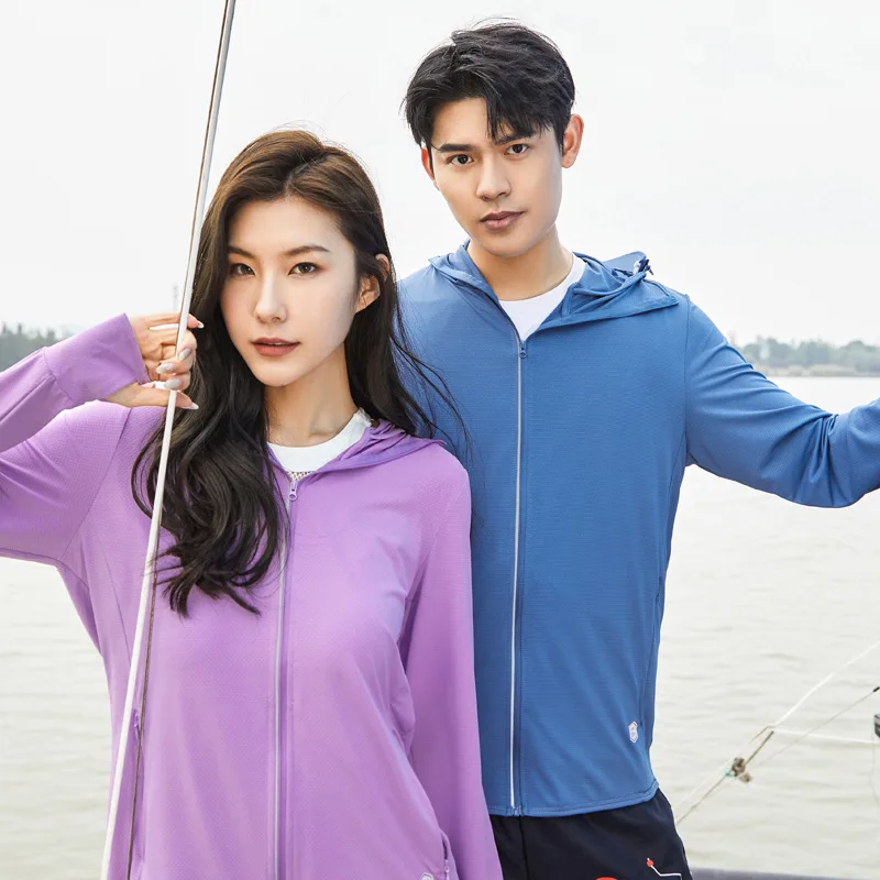 New Couple Sun Protection Clothing Men's and Women's UV Protection Summer Ice Silk Fishing Sun-Proof Clothes Coat Men's