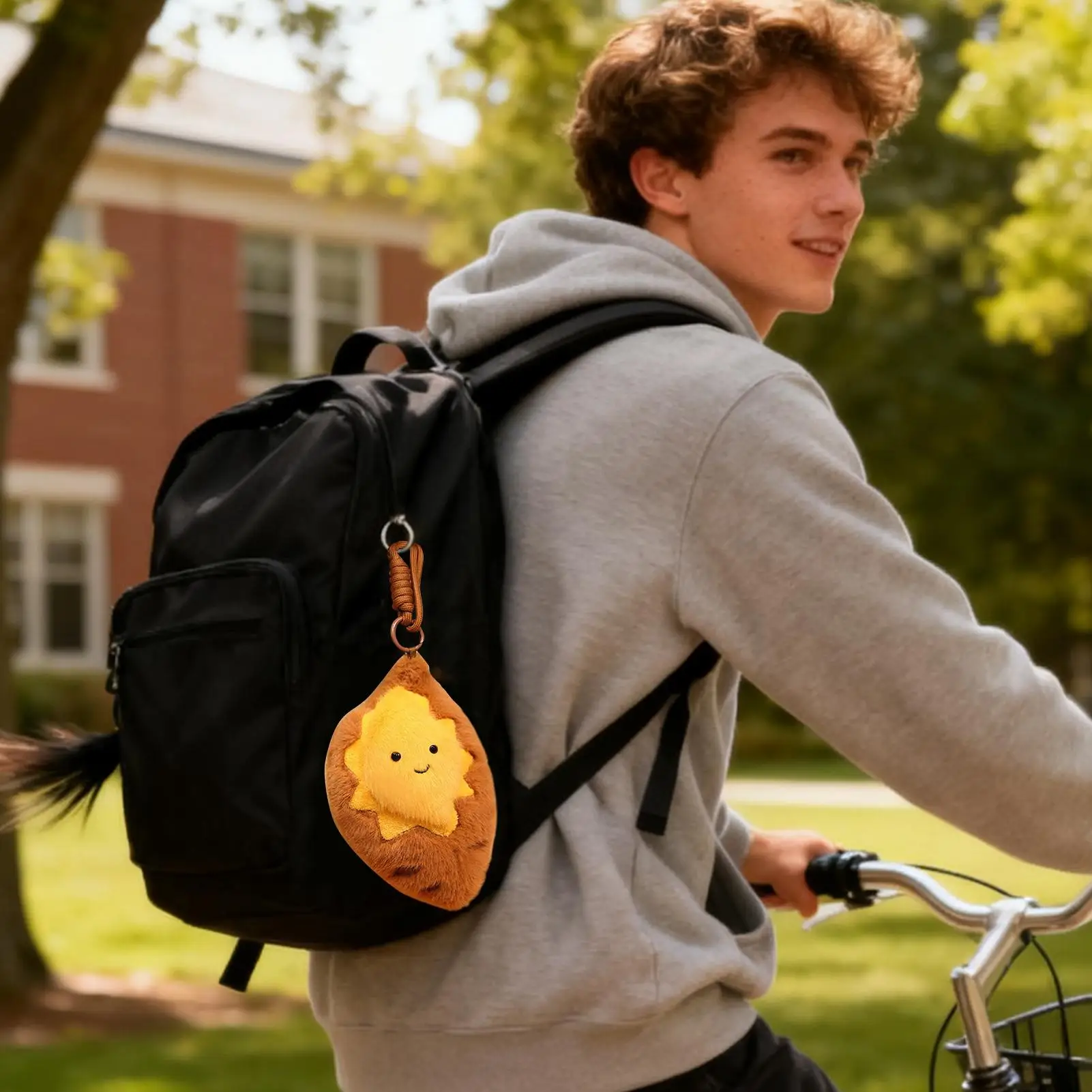 Saco de pelúcia pingente pele-amigável adorável realista recheado estatuetas de batata doce assado para mulheres homens criança meninos meninas vivendo