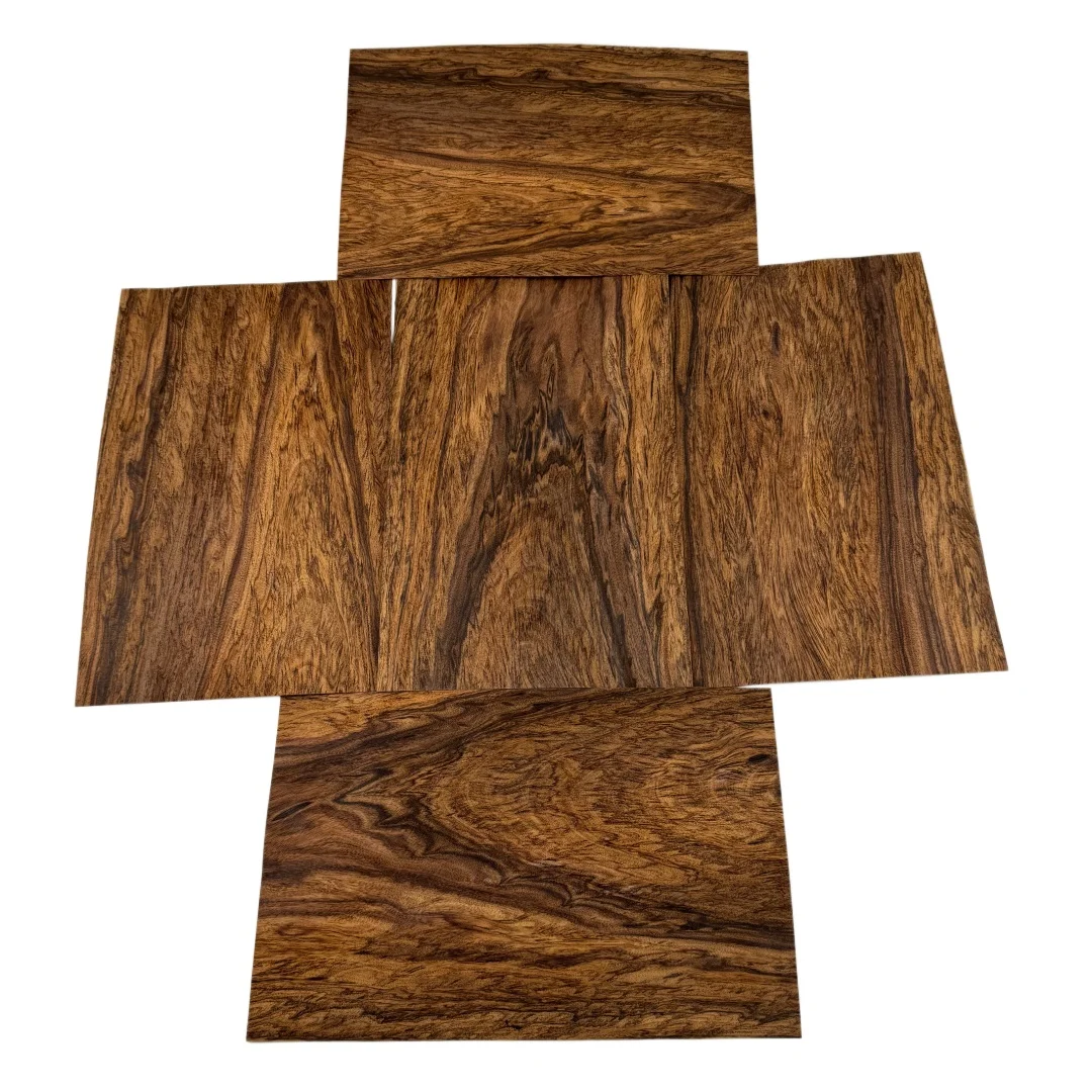 5Pcs 0.5mm Natural Mexican Rosewood Veneer, Guitar Body Veneer, Art Creation, Furniture Veneering, Size 20x15cm.