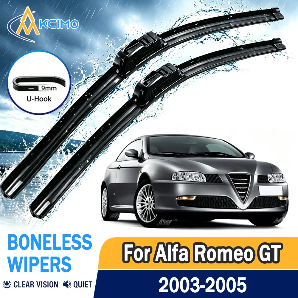 All Weather U J Hook Wiper Blades 22"+16" Perfect Fit For Alfa Romeo GT 2003-2005 Reduce Driving Noise Anti-Vibration Wipers