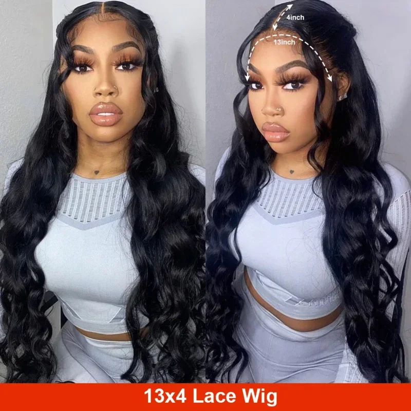 Body Wave Front 30 40 Inch 360 Full Wig Human Hair Pre Plucked Brazilian Wigs For Women 13X6 Hd Lace Frontal W MN3