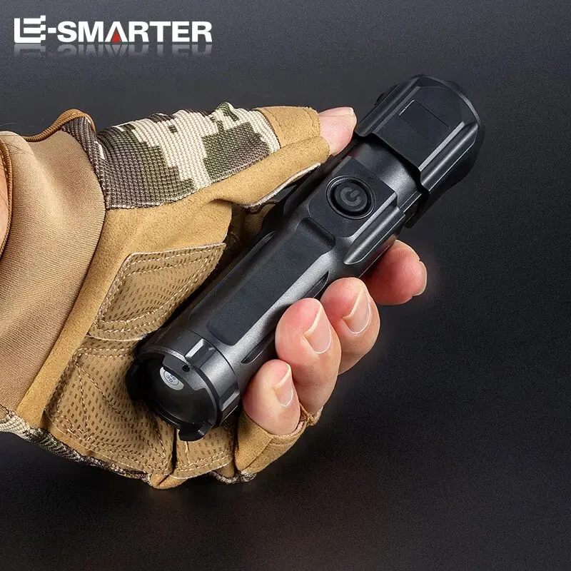 High Power LED Telescopic Zoom Flashlights USB Rechargeable Torch Built-in 18650 Waterproof Fishing HuntingTactical Flashlight image 3