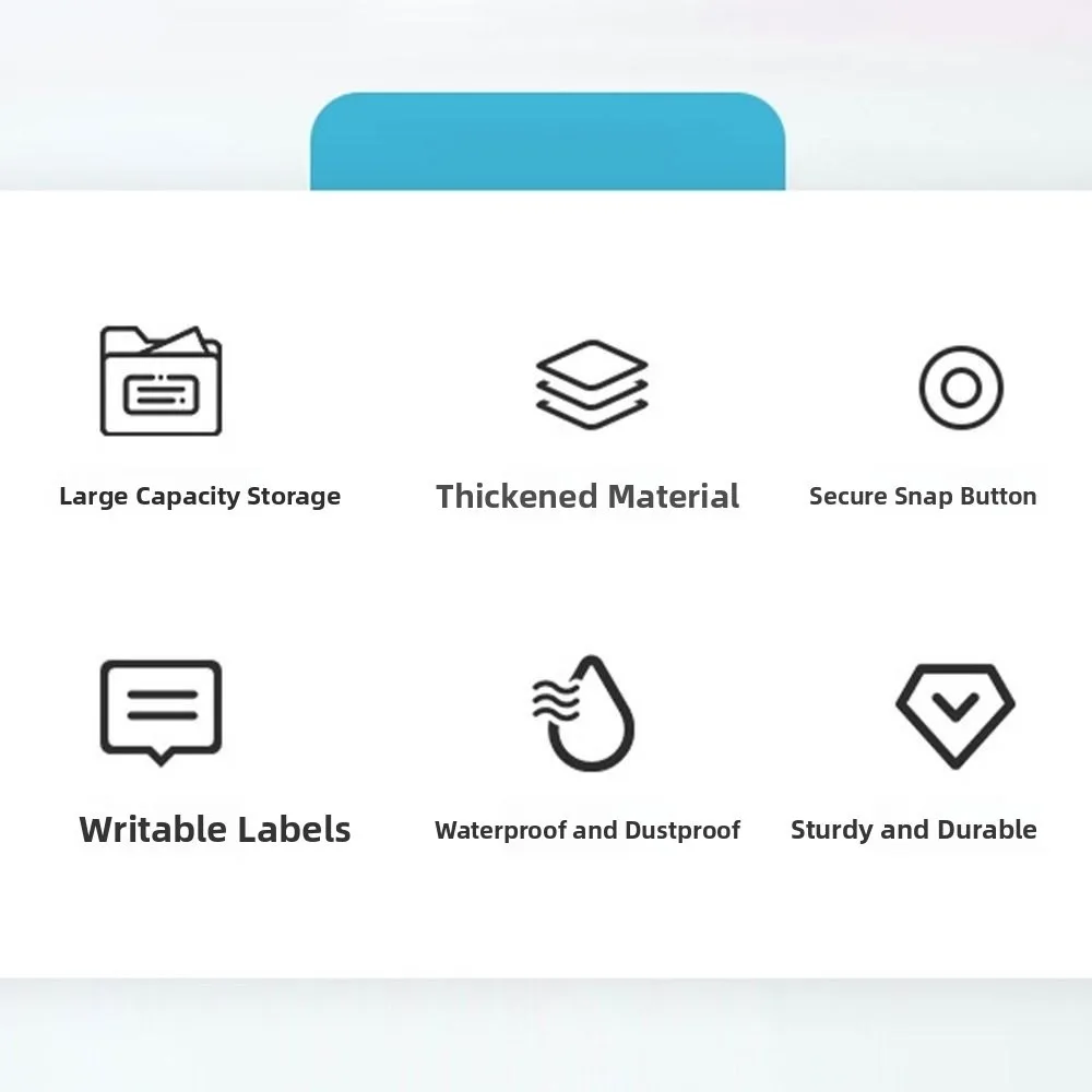 Multifunctional Test Paper Storage Bag Button Function Large Capacity Student Tote Bag Dustproof Handheld Stationery Organizer