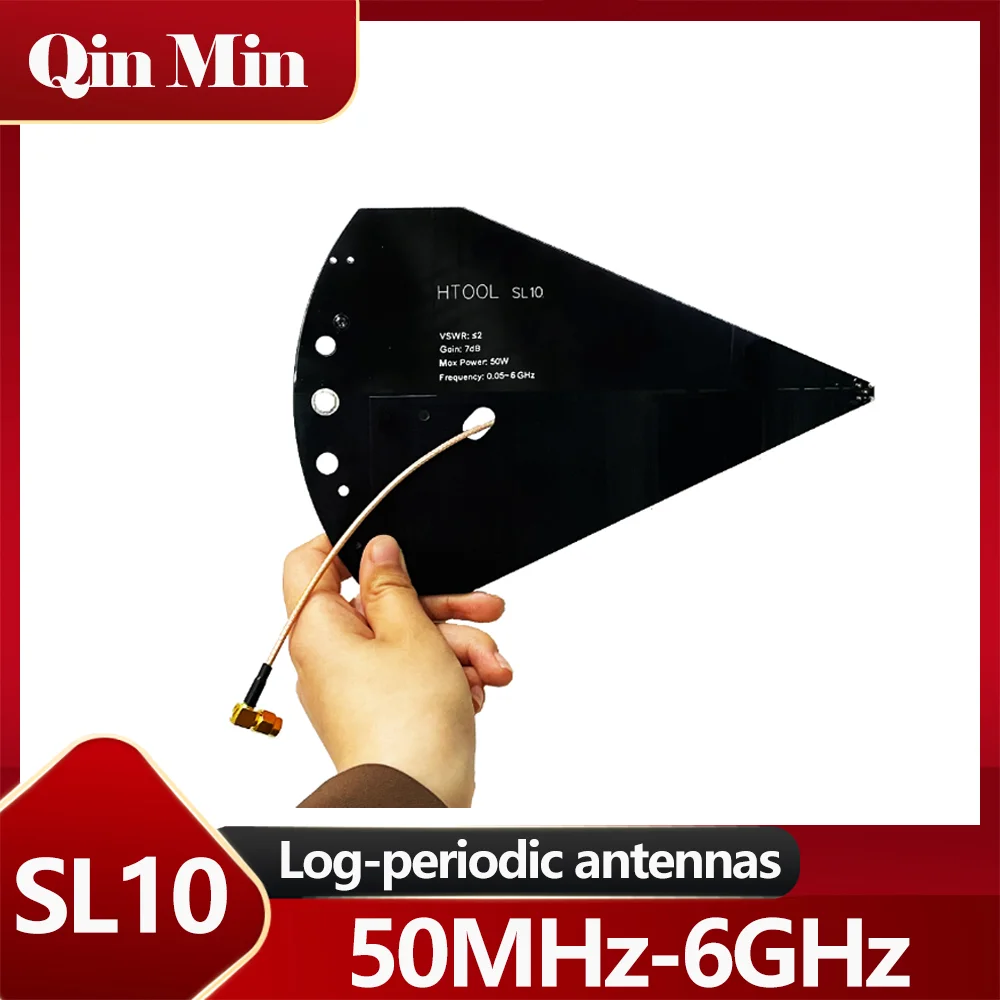 

SL 10 Antenna Log Periodic Directional Measurement Test Antenna 0.05-6HGz with Handle Wideband Handheld Antenna