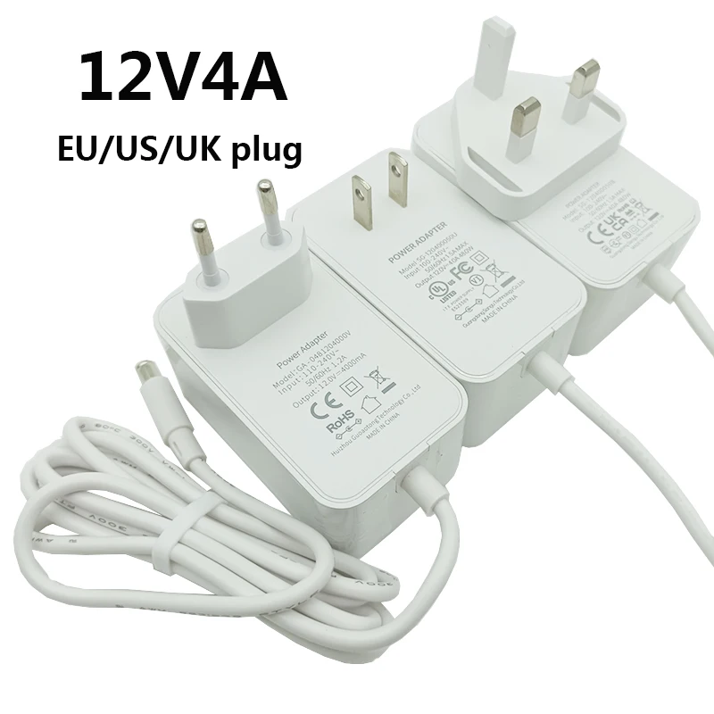 

12v White Power Supply UK 12 volt uk Power Supply Plug 12v uk 12 Volt Switching Power Supply 12V4A EU Adaptor 5.5*2.5mm Convete