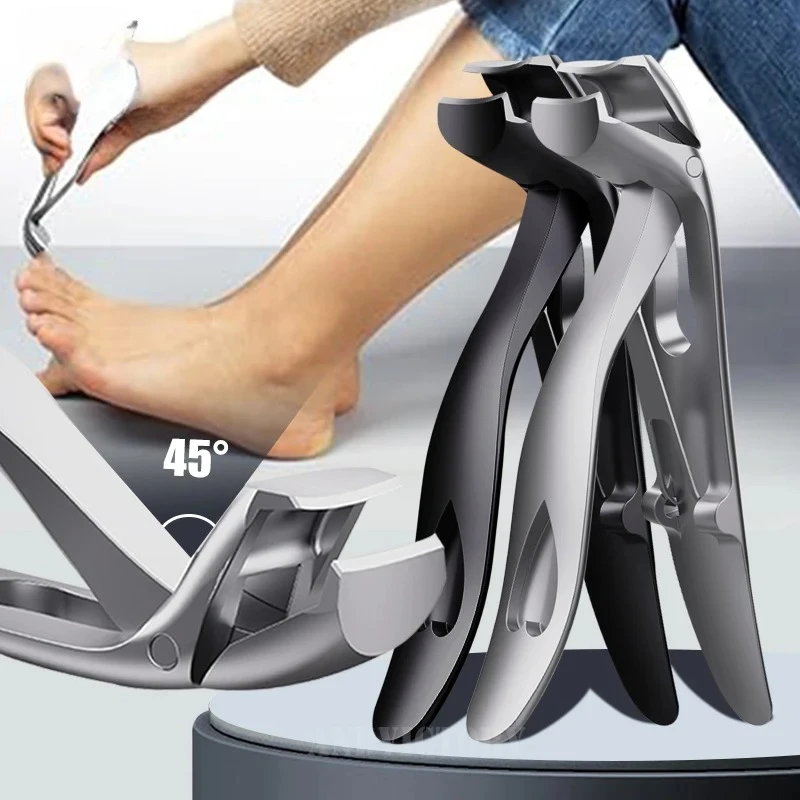 

1Pcs Nail Clippers Wide Jaw Fingernail Clippers Angled Head Toenail Clippers Professional Thick Nail Cutter Tools