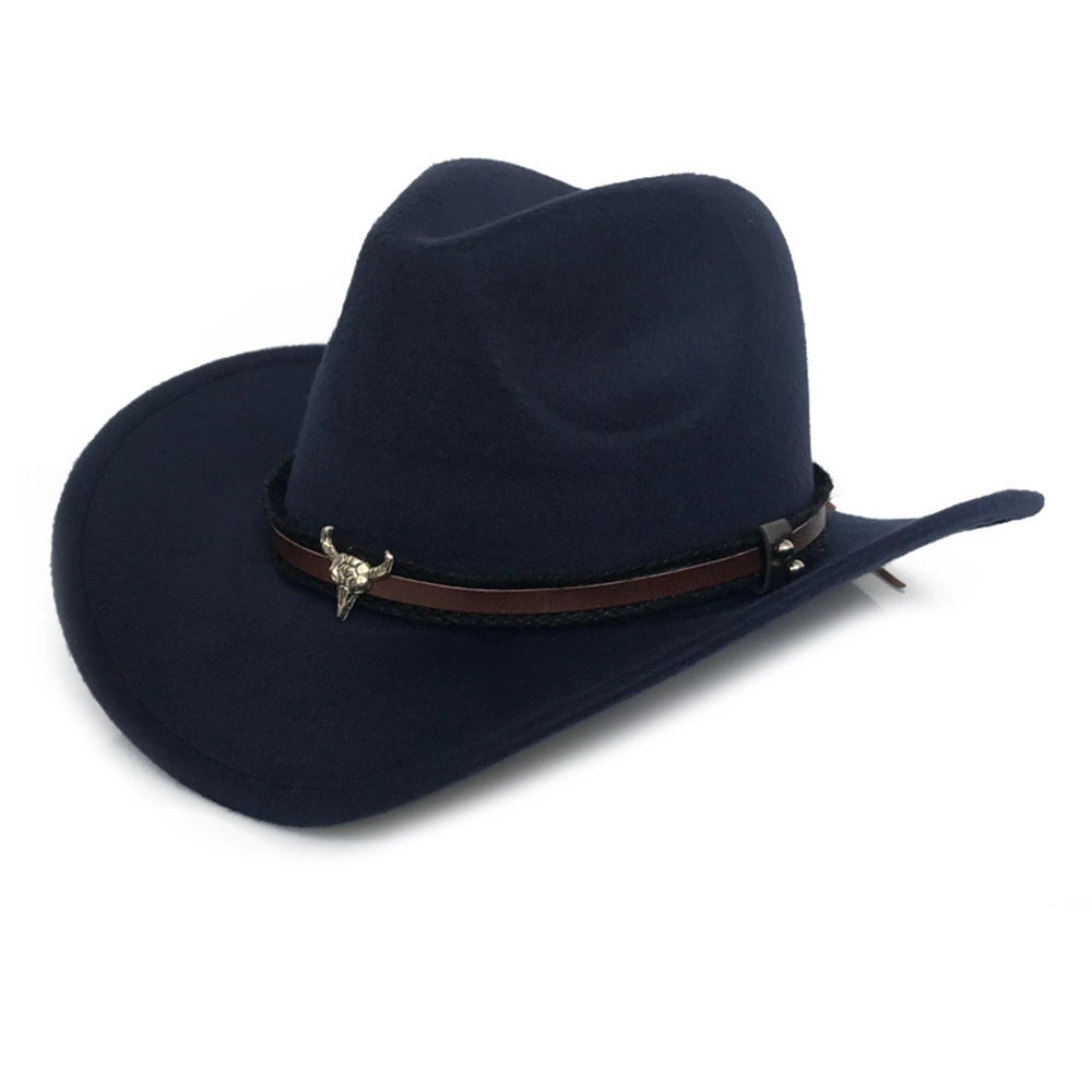 HOAREE Red Western Cowboy Hat Women Men Cow Gentleman Jazz Sombreros Hombre Cap Vintage Autumn Winter Elegant Lady Cowgirl Hats